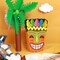 Tiki Piñata -Tropical Hawaii Piñata with Blindfold and Bat for Girls Boys Kids Piñata Hawaiian Luau Themed Party Decorations